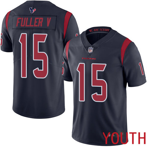 Houston Texans Limited Navy Blue Youth Will Fuller V Jersey NFL Football #15 Rush Vapor Untouchable->women nfl jersey->Women Jersey